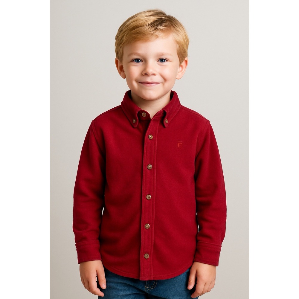 Big Rock Canyon Kids Red Shacket Thermal Lined Button Up Jacket M 10-12 NWT